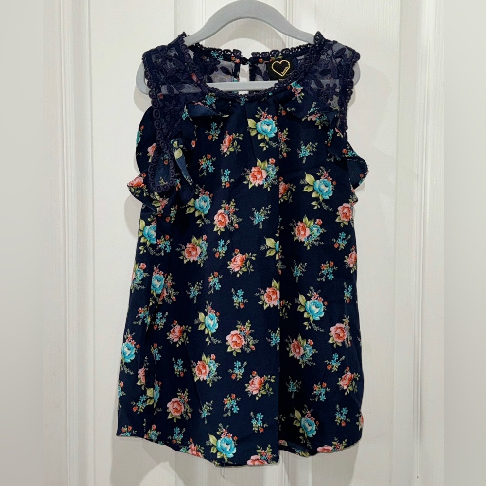 Hearts Ruffle & Lace Blouse